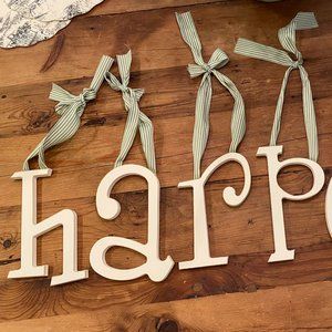 Wooden hanging wall letters H-A-R-P-E-R